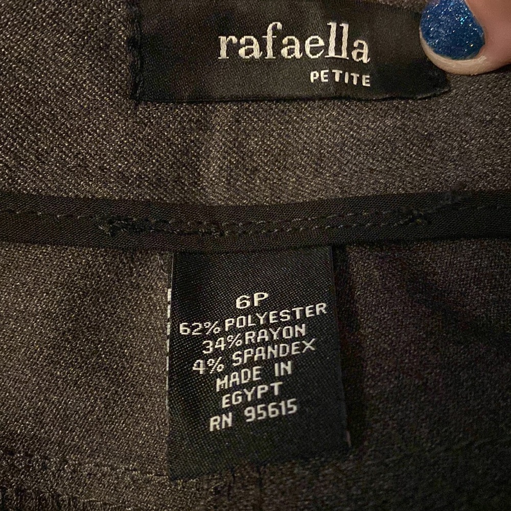 Rafaella petite gray/charcoal pants. Size 6P - Picture 7 of 12